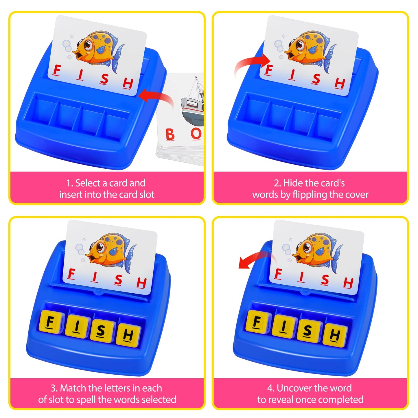 Matching Letter Game – Spelling & Memory Learning Toy, Educational Early Learning Activity for Preschool & Kindergarten Kids Ages 3–8