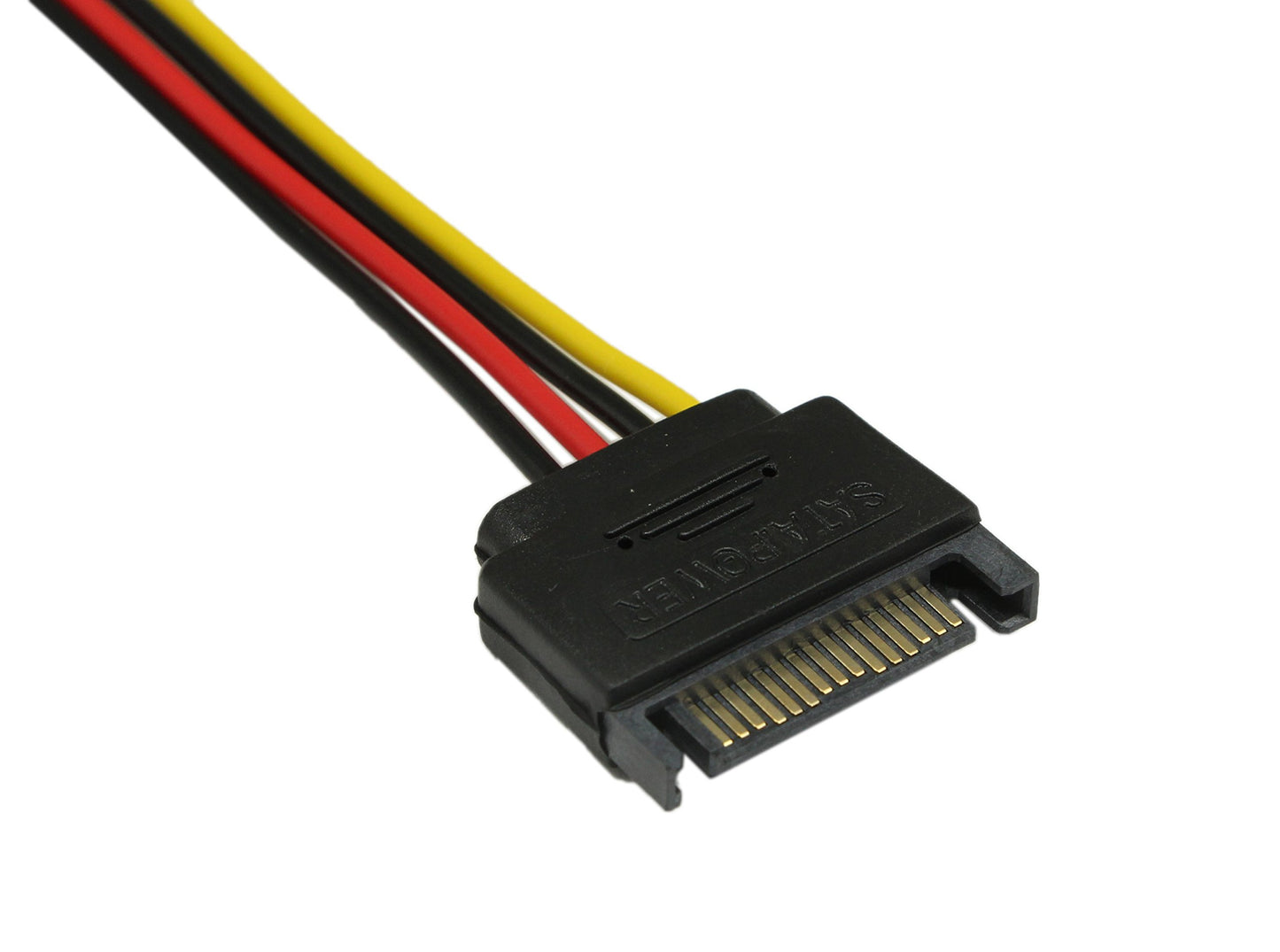 zdyCGTime 8-Inch 4 Pin Floppy Drive to 15 Pin SATA Male Power Cable(2-Pack)