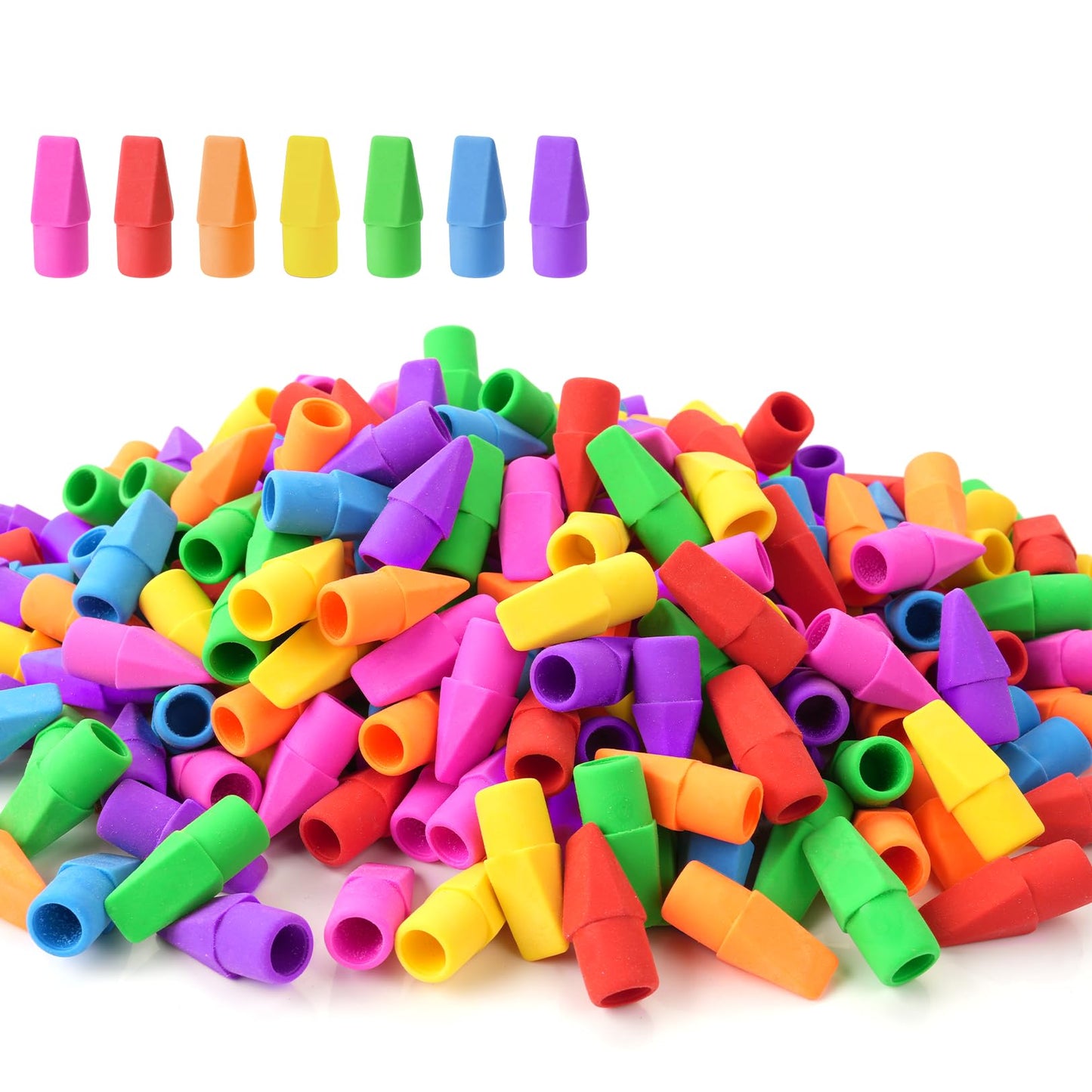 Sooez Pencil Top Erasers, 120 Pack Latex-Free Eraser Caps for Standard Pencils, No-Smudge Cap Erasers for Students, Teachers, Classroom Must Haves