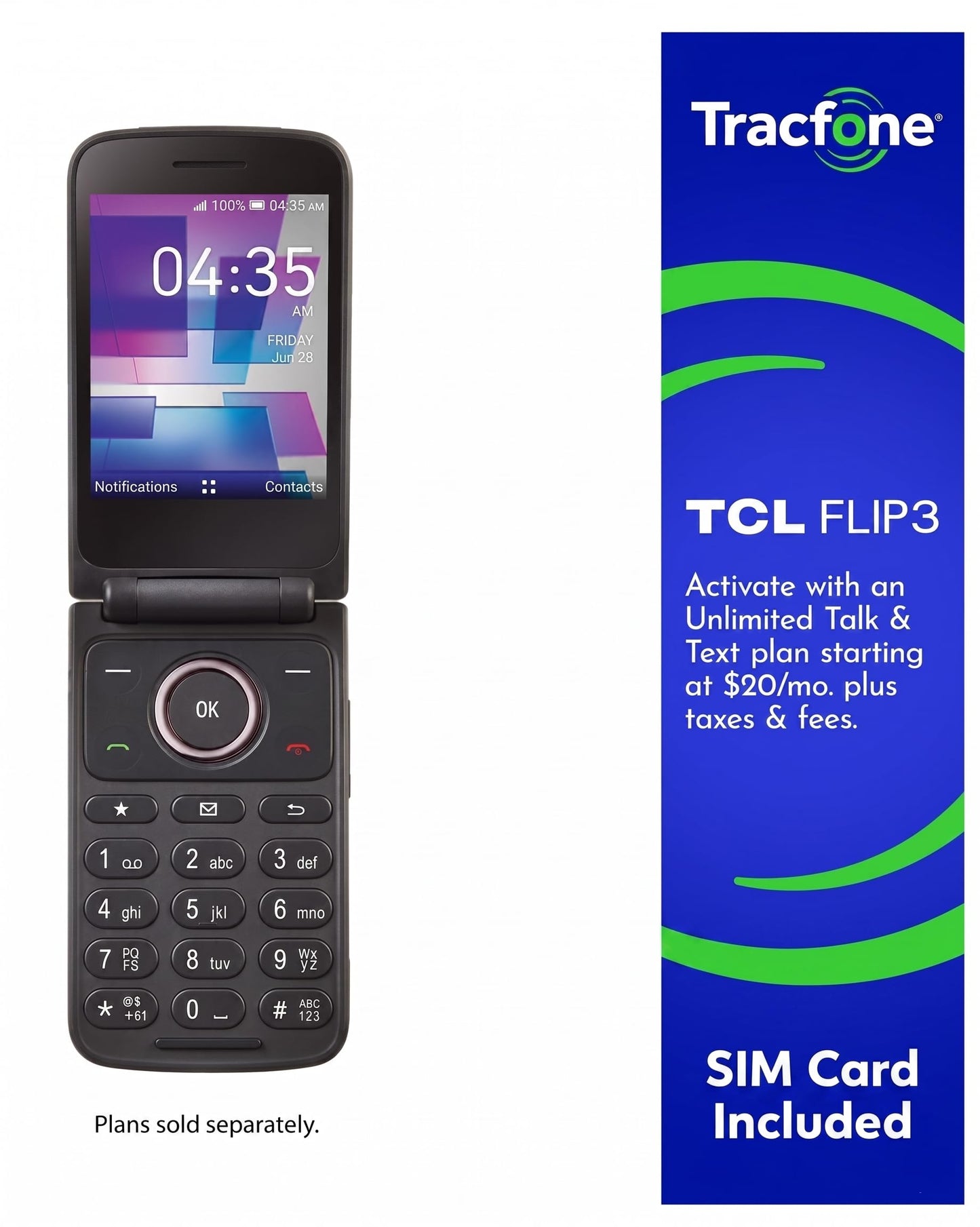 Tracfone, TCL FLIP 3, 16GB, Flip Phone, Stone Gray, 5MP Video Capable Camera, Locked [Sim Card Included - Separate Purchase Not Necessary]