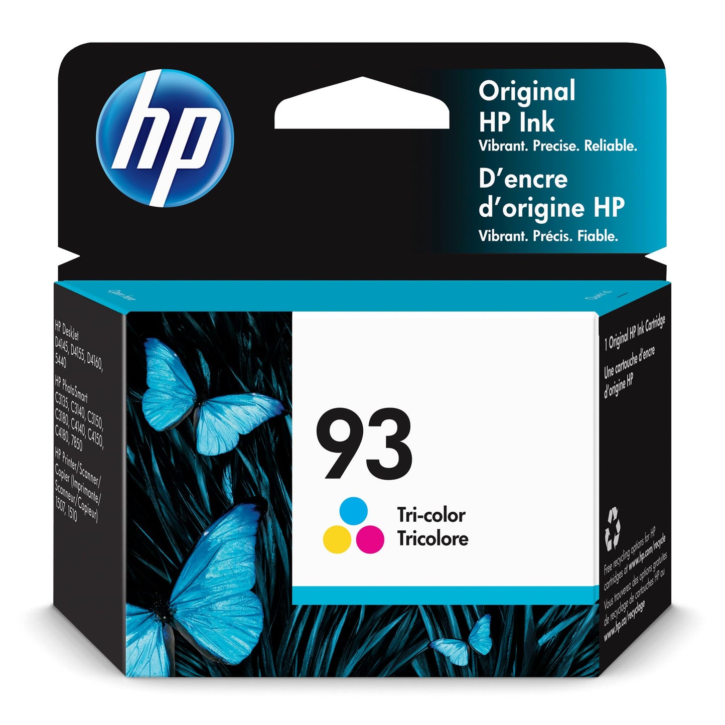HP Original 93 Tri-Color Ink Cartridge | Works DeskJet D4100, 5440 PhotoSmart C3100, C4100, 7850 PSC 1500 Series | C9361WN