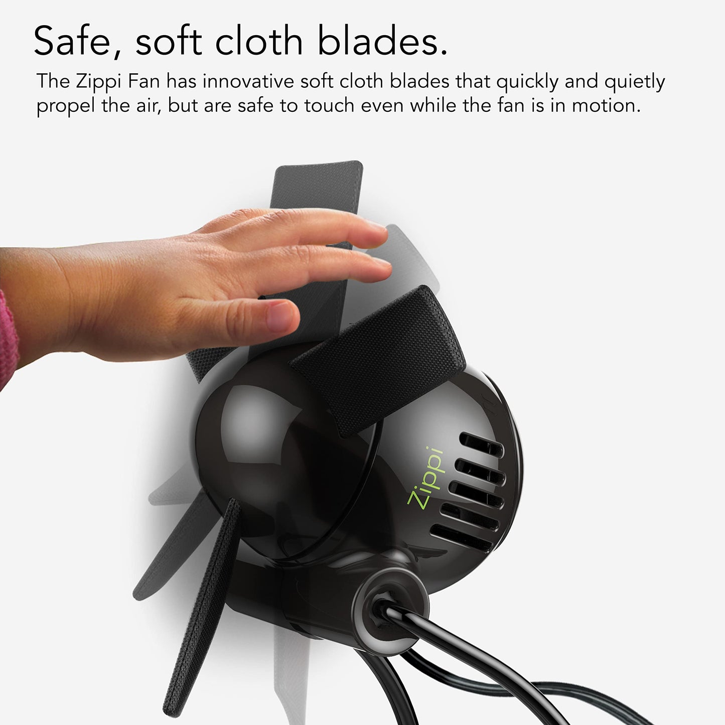 Vornado Zippi Small Personal Fan, Foldable Cooling for Desk, 2 Speed Settings, Soft Nylon Blades, Directable Airflow, Compact Design, Perfect Fan