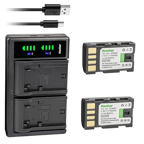 Kastar 2-Pack Battery and LTD2 USB Charger Replacement for JVC GZ-MG130EK GZ-MG130EX GZ-MG130U GZ-MG130US GZ-MG131 GZ-MG131EK GZ-MG131EX GZ-MG131US