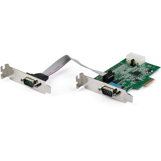 StarTech 2-Port PCI Express RS232 Serial Adapter Card, TAA (PEX2S953LP)