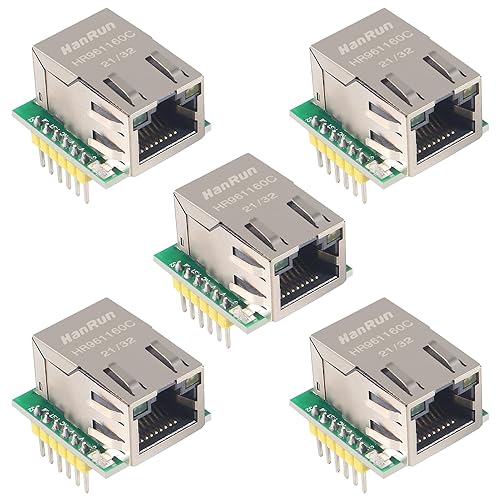 ACEIRMC W5500 SPI to LAN Ethernet Network Module TCP IP STM32 Interface 3.3V 5V for Arduino WIZ820io RC5 (5pcs)
