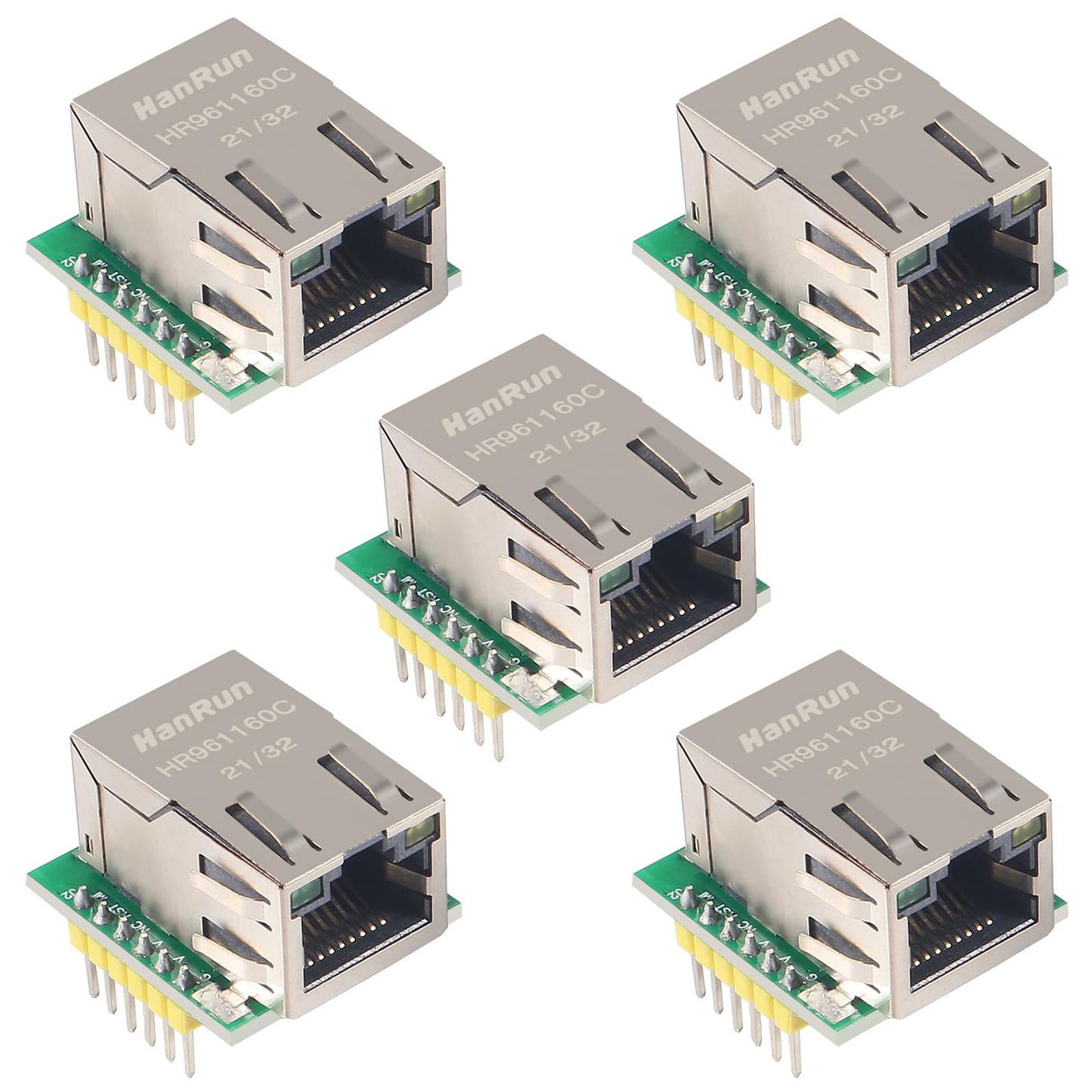 ACEIRMC W5500 SPI to LAN Ethernet Network Module TCP IP STM32 Interface 3.3V 5V for Arduino WIZ820io RC5 (5pcs)