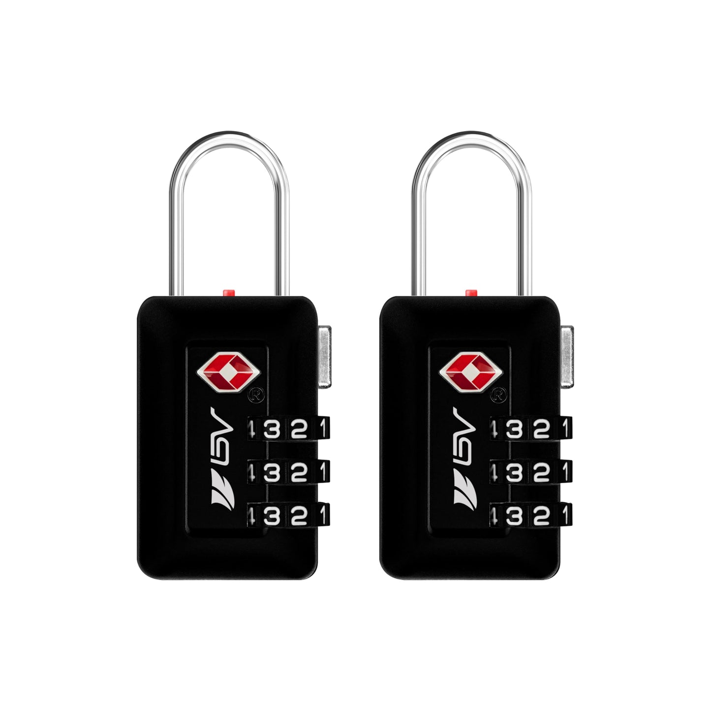 BV TSA Accepted Luggage Travel Lock, 2 Pack – Set-Your-Own Combination Locks for Suitcase, Gym Locker, Toolbox, Filing Cabinets & Bags
