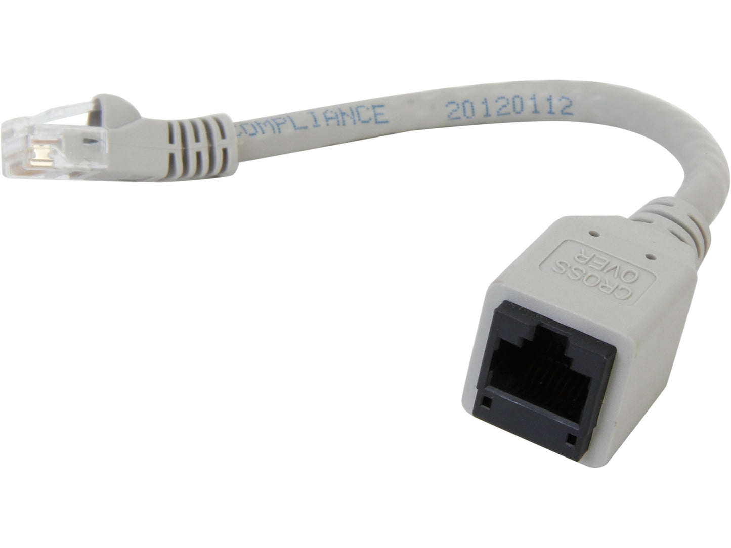 Nippon Labs AD-X6-X02-MF Cat 6 Crossover M/F 8P/8C 7.5-Inch Adaptor, Gray