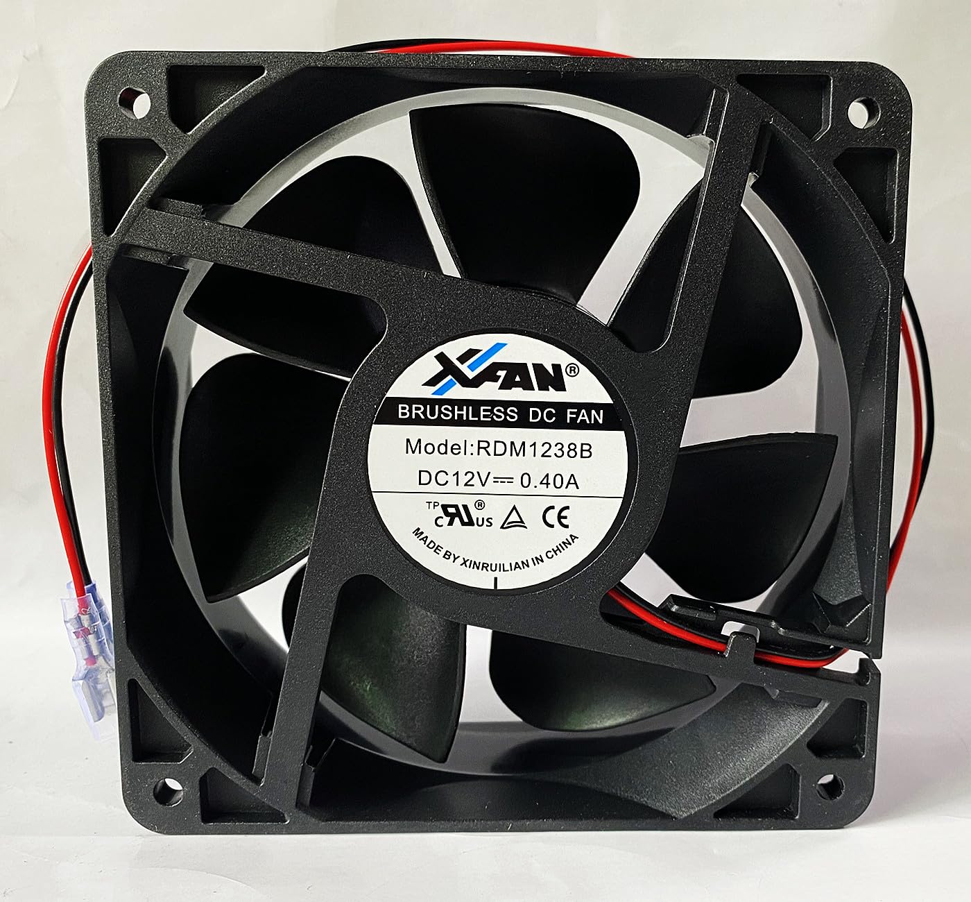 Qideyipe RDM1238B Refrigerator External DC Fan for RDM1238B DC12V 0.40A 12CM 12038 2-Wire Cooling Fan
