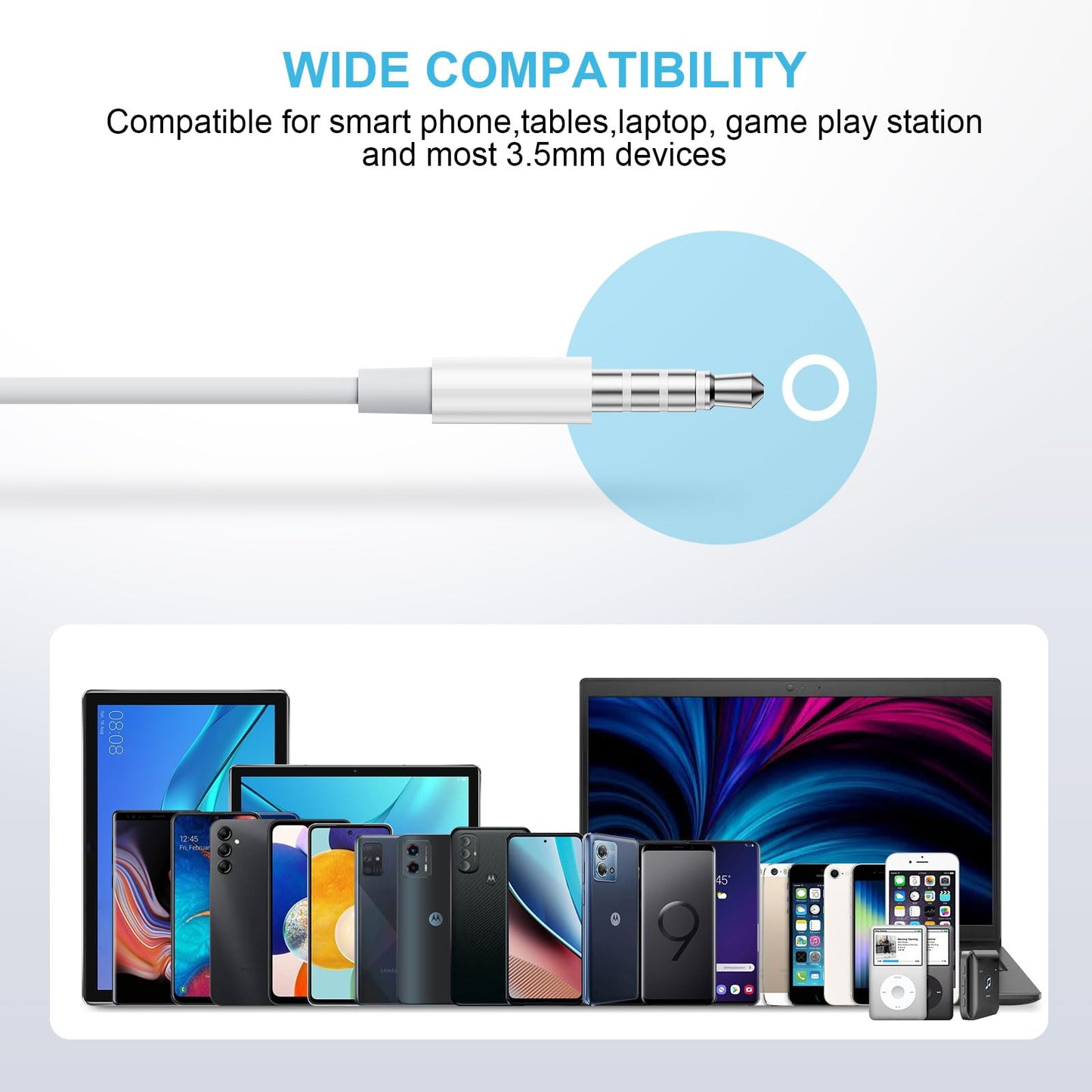 Wired Earbuds, [Clear Calls & No Noise] 3.5mm Headphones with Microphone in Ear Earphones HiFi Stereo Volume Control…