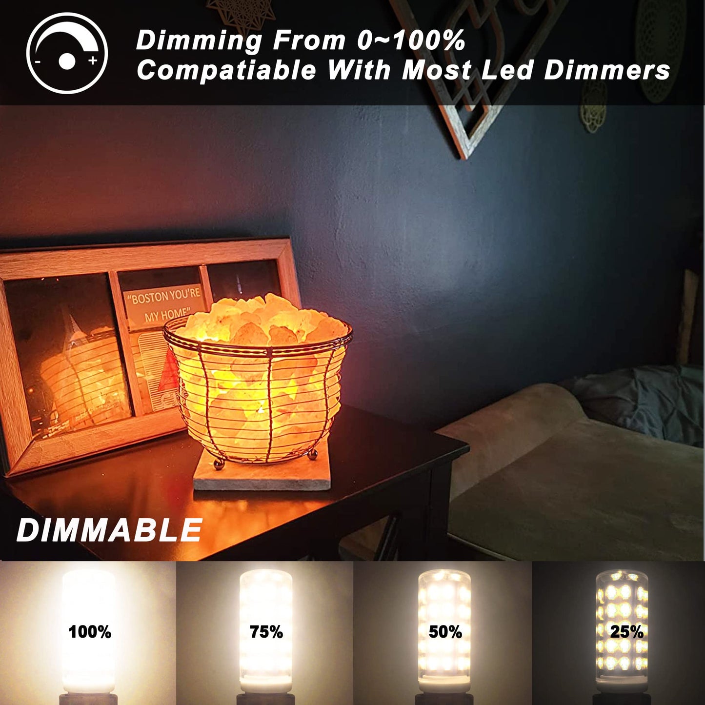 Ziomitus Dimmable E12 C7 Led Light Bulbs 4W, Kx-2000 25W-40 Watt Equivalent