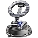 2-IN-1 Detachable MagSafe Car Mount [2800gf Strong Magnet & 89+LBS Suction Base] Vacuum Magnetic Phone Holders for Your Car, 360° Adjustable