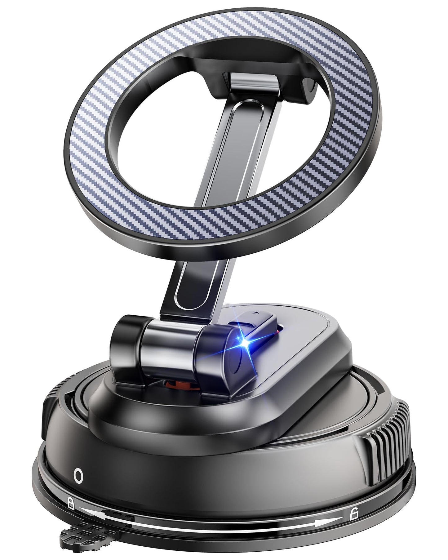 2-IN-1 Detachable MagSafe Car Mount [2800gf Strong Magnet & 89+LBS Suction Base] Vacuum Magnetic Phone Holders for Your Car, 360° Adjustable
