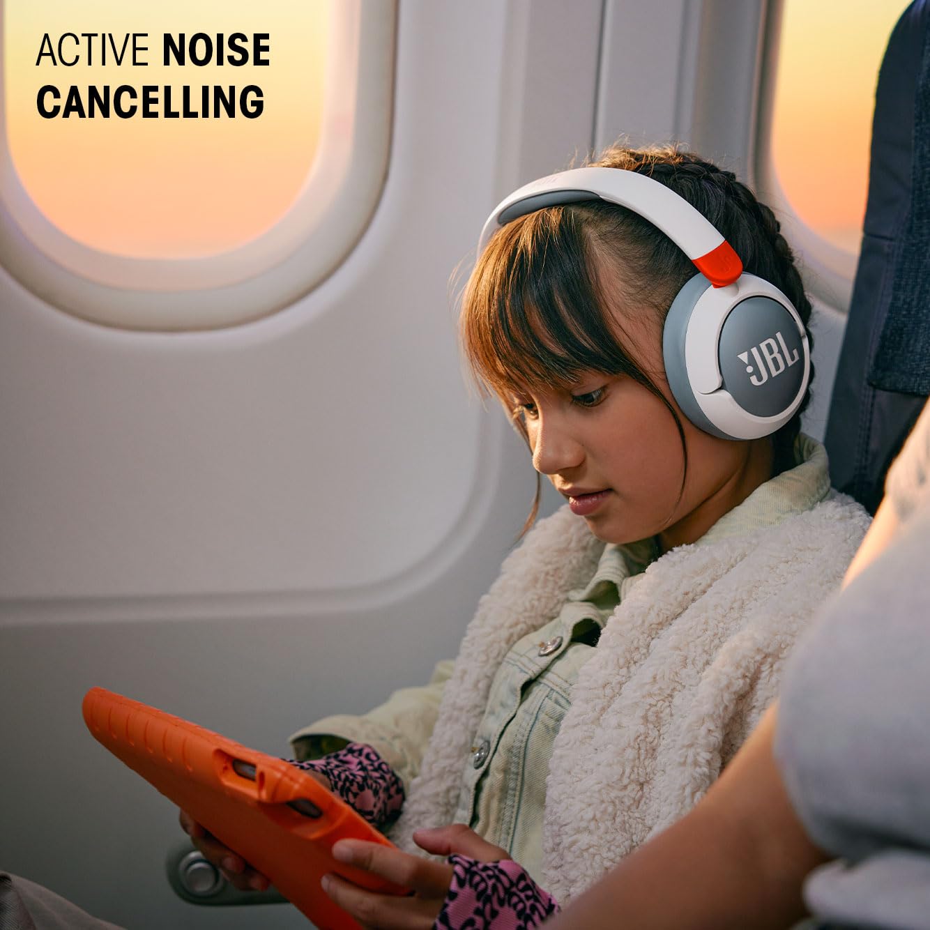 JBL Junior 470NC - Wireless Over-Ear Noise Cancelling Kids Headphones with JBL Safe Sound (<85dB), Fit for Kids, Parental Control with Customizable