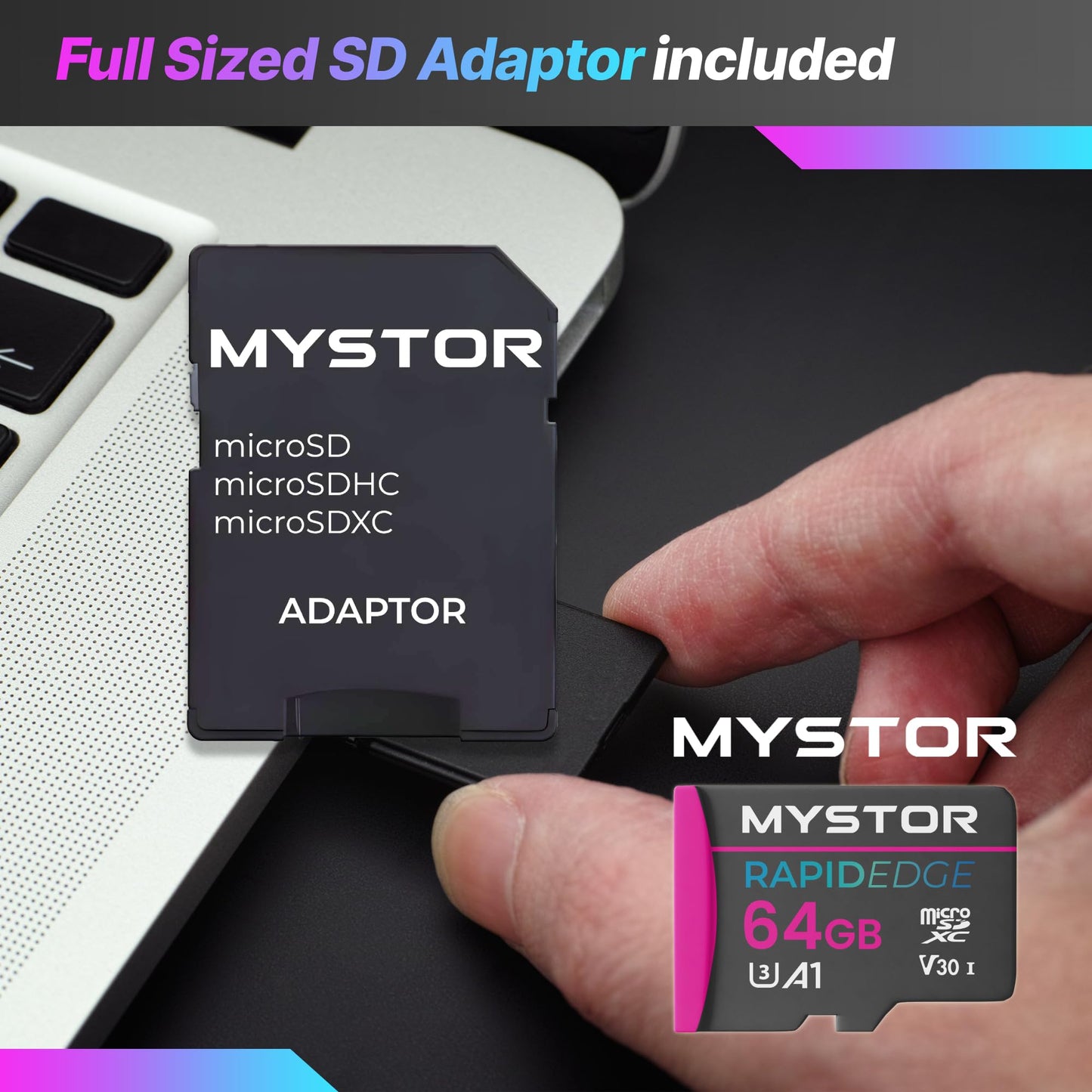 Mystor 64GB Micro Sd Card, Memory Card for Samsung Galaxy Tab S9, S8, S10, A9, Micro sd Card for Samsung Tab A9 Plus, S8 Plus, S10+ Tablet PC MicroSD