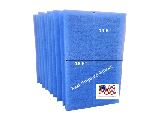 Fast-Shipped-Filters 10 Pack 21x21 Replacement Filter Pads Compatible with MicrPower Guard One Hour Air Cleaner 21x21 Refill Blue