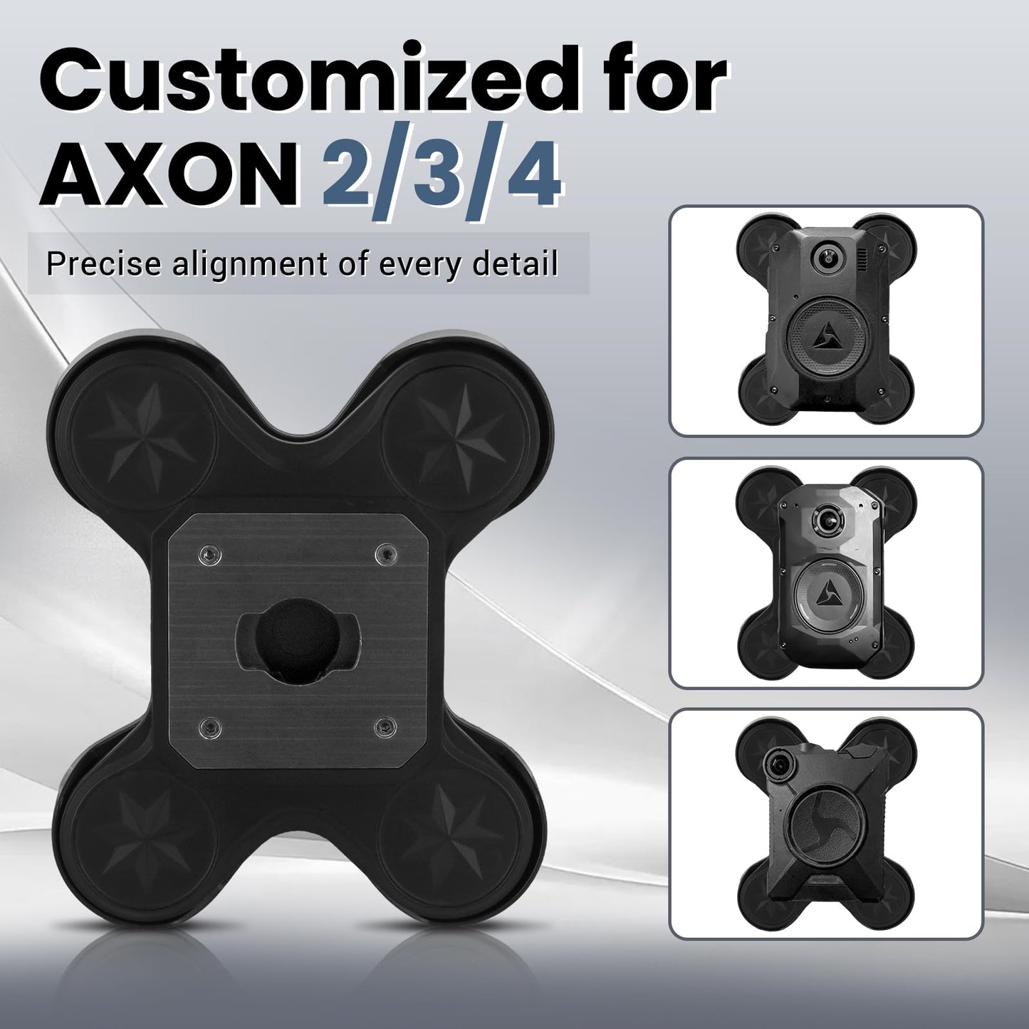 Camera Mount Magnet- Compatible with Axon Body Cameras 2/3/4, Lightweight ABS+Nylon Construction, Suitable for Uniforms?Double Magnetic Force Version?