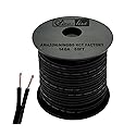 SINUS LIVE 14AWG Gauge Speaker Cable Speaker Wire Black 50FT 100FT (50FT), Elastic PVC, Great Use for Car Speakers Stereos, Home Theater Speakers