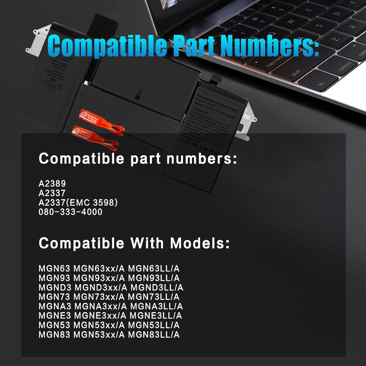 CQCBD A2389 A2337 Laptop attery for Apple MacBook Air 13-Inch A2337 M1 2020 EMC 3598