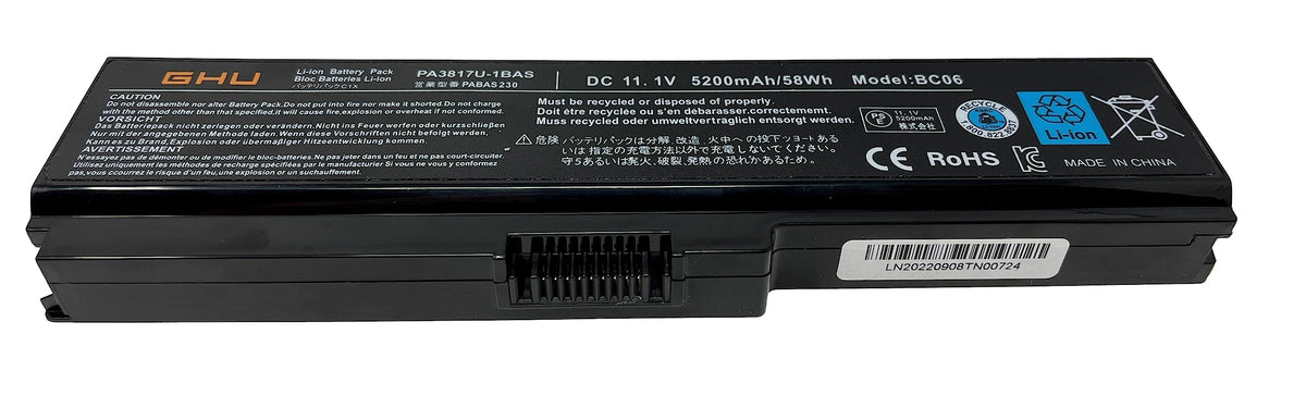 GHU PA3817U-1BRS Laptop Battery 58Wh Replacement for Toshiba Satellite L755 L675 L750 L700 P755 P750 C655 A655 A665, Compatible with PA3818U-1BRS