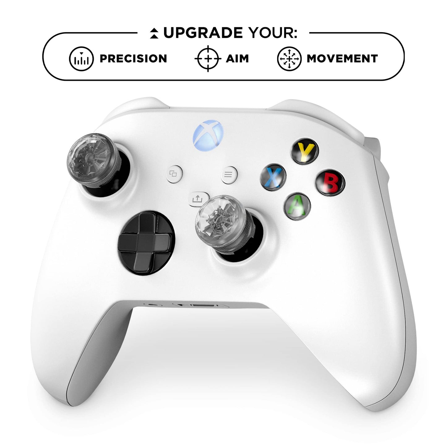 KontrolFreek FPS Freek Galaxy Crystal for Xbox One and Xbox Series X Controller | Performance Thumbsticks | 1 High-Rise, 1 Mid-Rise | Crystal