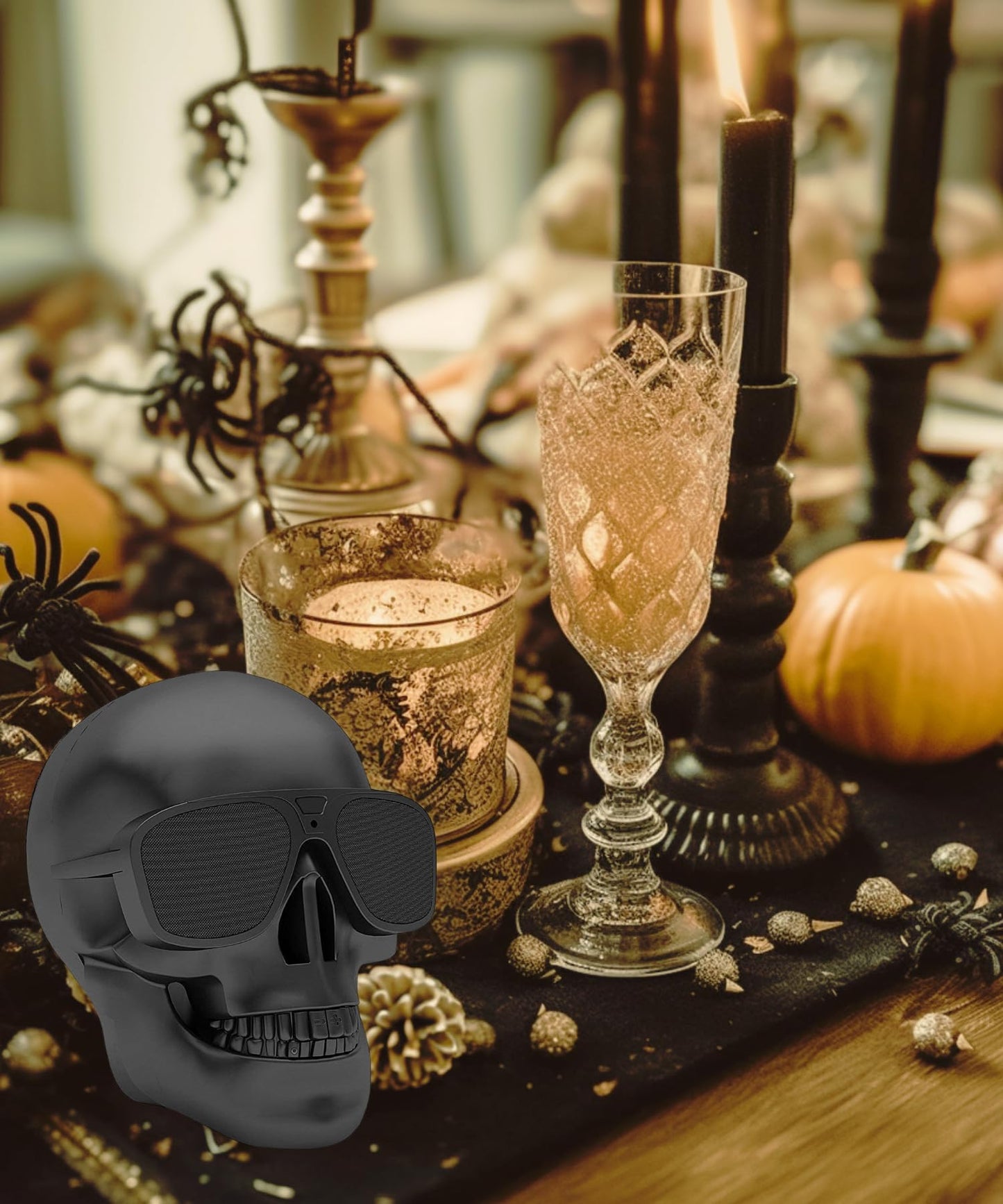 Dubbs Hardware Skull Speaker Portable Wireless Cool Bluetooth Speaker - Great Audio and Stereo Quality - Makes a Spooky Addition to Your Halloween