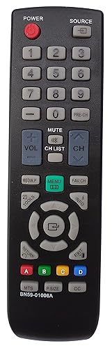 Universal Remote Compatible for Samsung BN59-01006A BN5901006A LN32C350D1D LN32C350D1DXZA LN32D403E2D LN32D403E2DXZA LN32D403E4D LN32D403E4DXZA TV