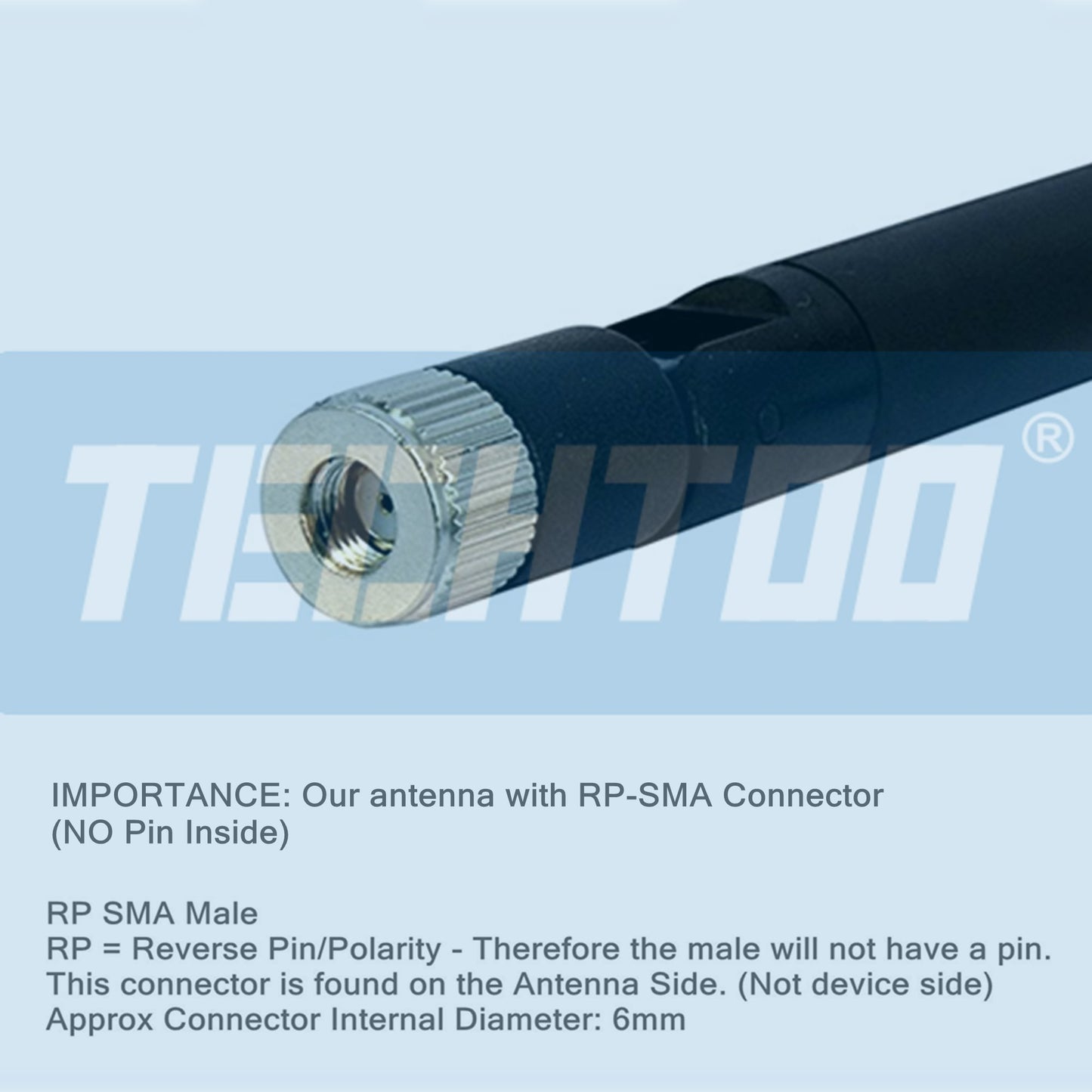 TECHTOO WiFi Antenna Dual Band 7dBi 2.4GHz/5.8GHz with RP-SMA Connector for Wireless Network Router USB Adapter PCI Card IP Camera DJI Phantom