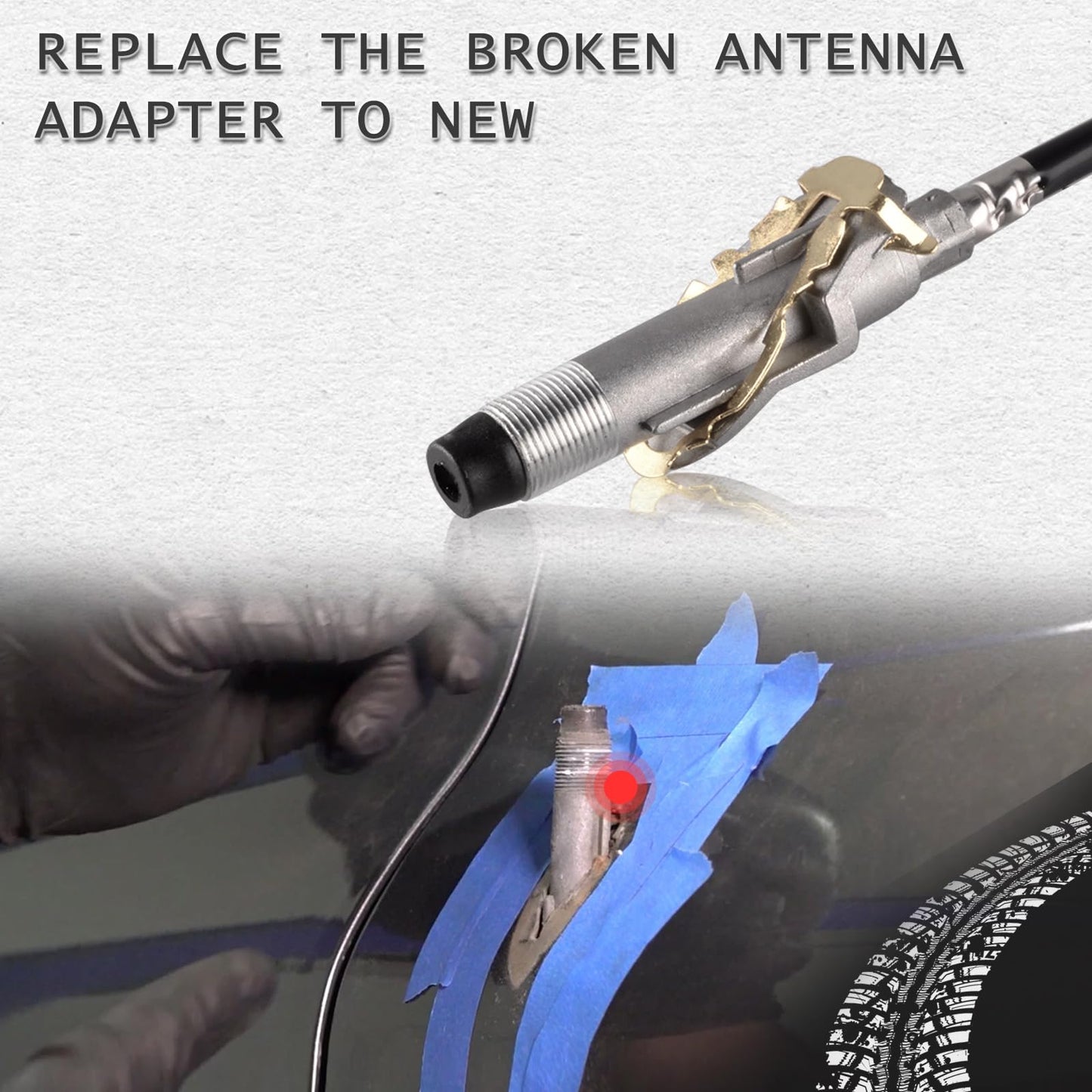 Unikpas Antenna Cable Compatible for 2002-2010 Dodge Ram 1500 2500 3500 Replacement Antenna Assembly 56043089AF