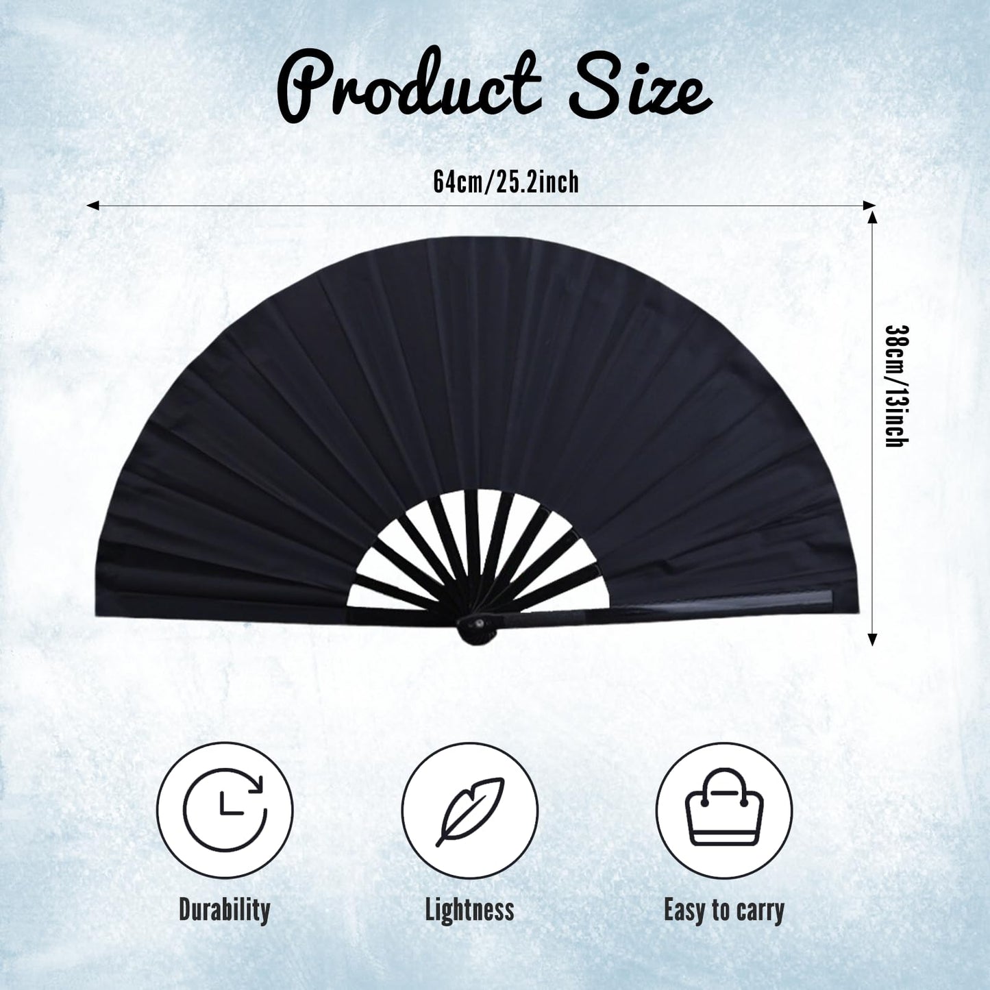 INABULETWO 13 inchs Large Rave Fan Popping Fan Clacking Fans for Line Dancing Hand Fans, Big Foldable Boots on The Ground Hand Handheld Line Dance