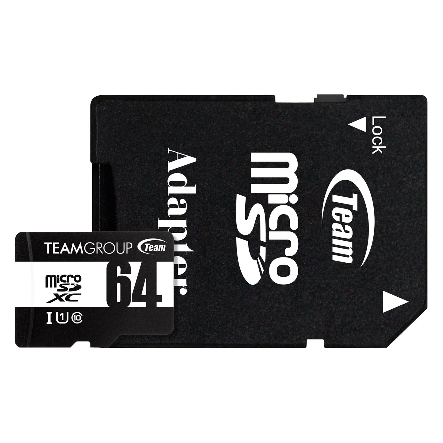TEAMGROUP Micro 64GB 5 Pack UHS-I U1 Class 10 SDHC SDXC Read Speed up to 100MB/s High Speed Flash Meomry Card with Adapter for Camera, Surveillance