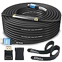 Postta HDMI Cable 75 Feet with Built-in Signal Booster HDMI 2.0V Cable with 2 Piece Cable Ties+2 Piece HDMI Adapters Support 3D,1080P,Ethernet,Audio