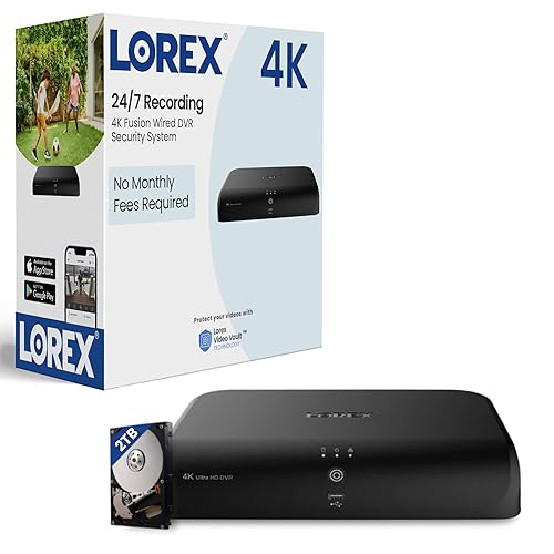 Lorex Fusion 4K 12-Channel (8 Wired and 4 Wi-Fi) 2TB Digital Video Recorder | Smart Search | Panic Button | Privacy Masking | No Monthly fees