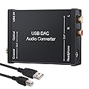 LiNKFOR USB to SPDIF Coaxial RCA and 3.5mm Headphone Jack Converter - Optical Audio Adapter - PCM for Windows, Mac, PS4, PS3