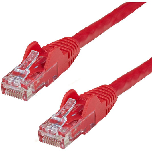 StarTech 75ft CAT6 Ethernet Cable - Red CAT 6 Gigabit Ethernet Wire -250Mhz 100W PoE RJ45 UTP Network Patch Cord Snagless with Strain Relief