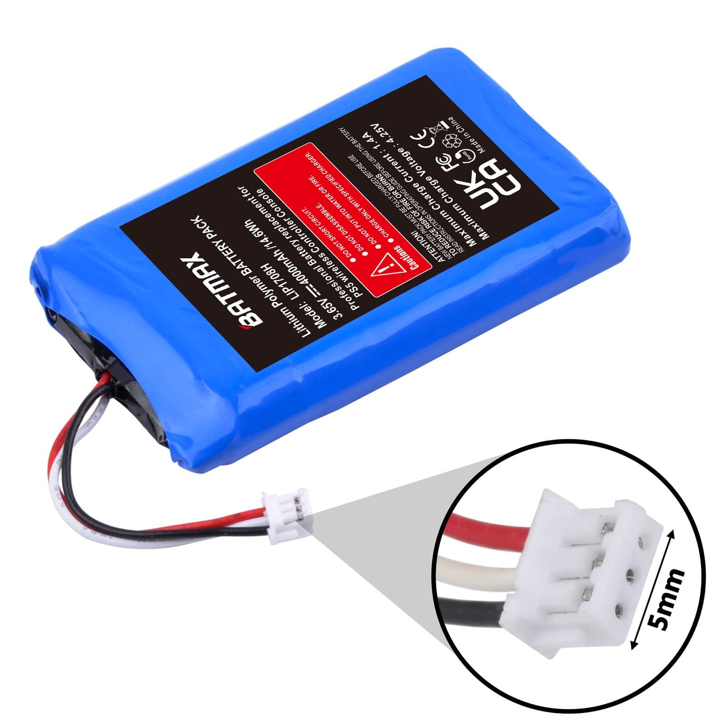 Batmax 4000mAh LIP1708 Battery for Sony PS5 PlayStation 5 Dual Sense Controller CFI-ZCT1W Gamepad