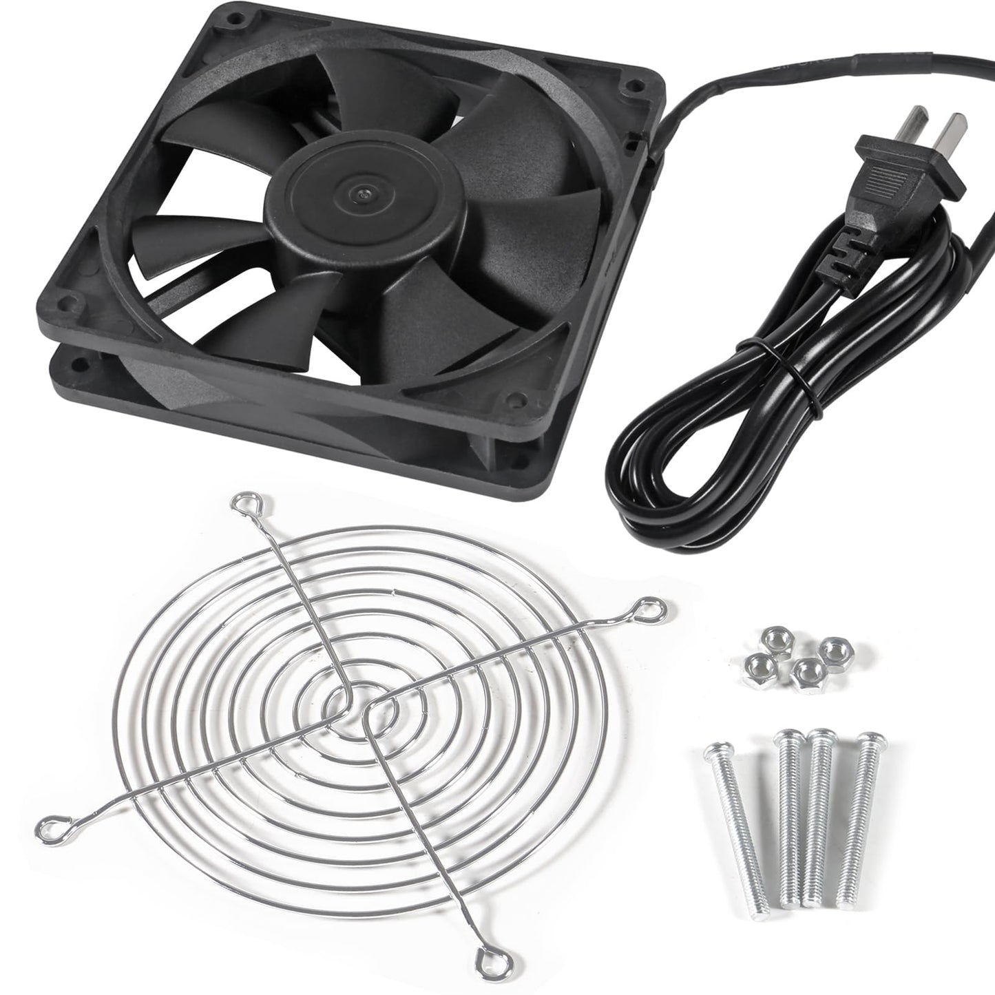 UMLIFE 2PACK EC 120mm x 25mm Dual Ball Bearings 120mm x 120mm x 25mm DIY Cooling Ventilation Exhaust Fan 110V 115V 120V 220V 240V AC Axial Case Muffin