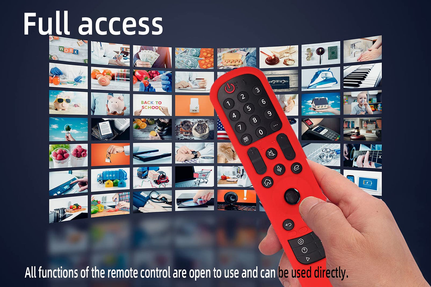 Hi Color Silicone Cover for MR24GA/MR21GA/MR22GN/MR23GA Protective Case Compatible with LG Magic TV C2 C3 G3 OLED Remote Control Slicone Sleeve