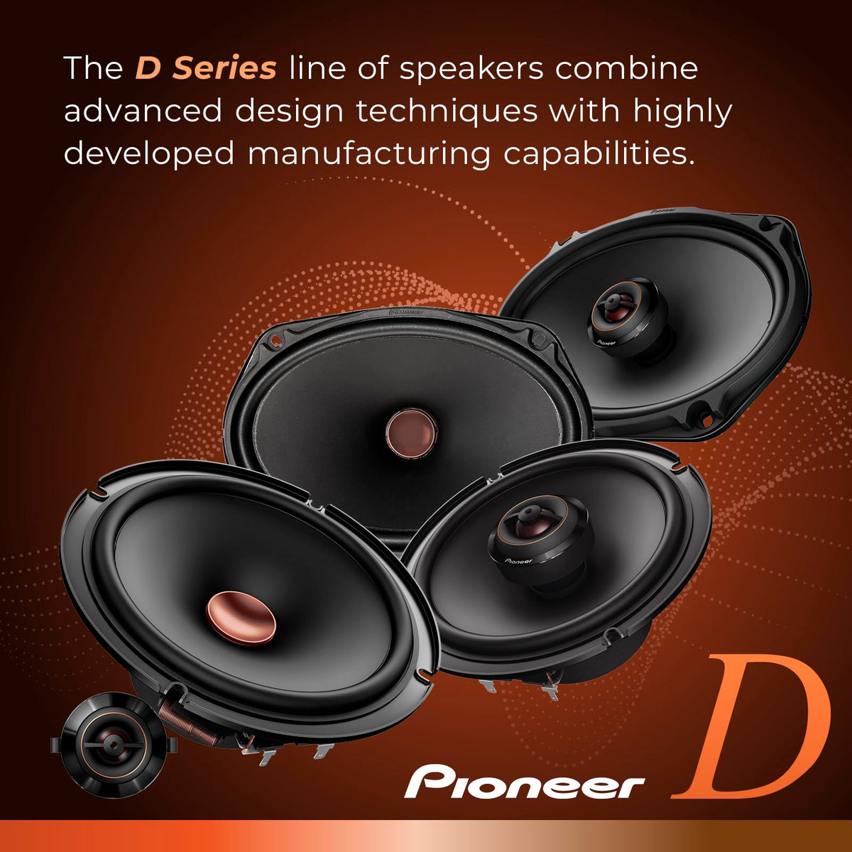 Pioneer D-Series TS-D68F 6" x 8" 2-Way Coaxial Car Speakers 280W Max