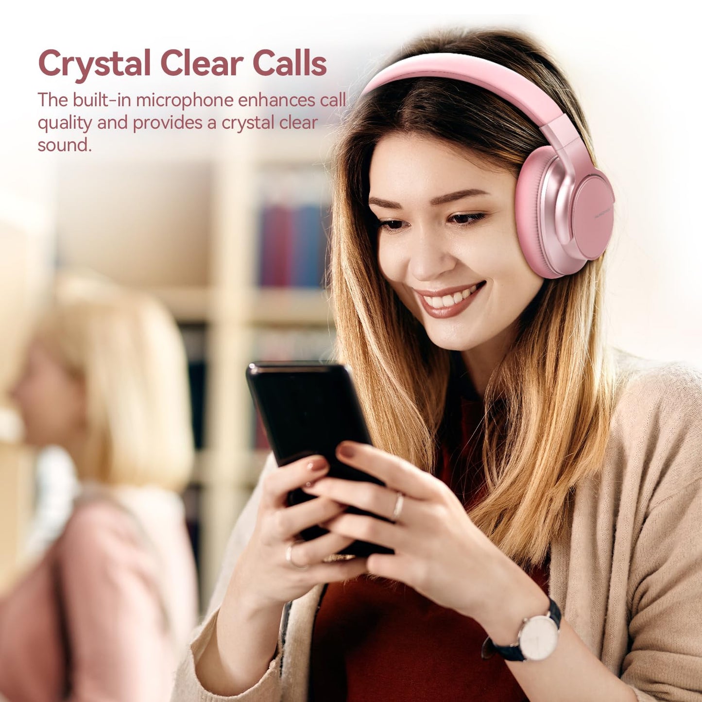 AUSDOM E7 Bluetooth Active Noise Cancelling Headphones, Wireless Over Ear ANC with Microphone, Hi-Fi Stereo Sound, 50H Playtime, Comfortable Earpads…