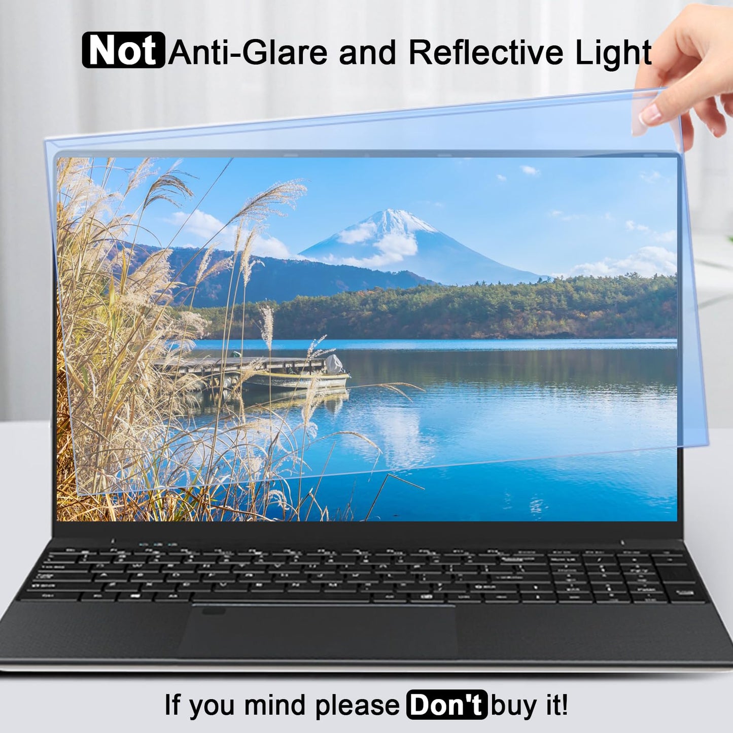 15.6 Inch Blue Light Screen Protector Panel, Eye Protection Anti-Scratch Blue Light Screen Filter for 15.6" with 16:9 Aspect Ratio Laptop, HD Not