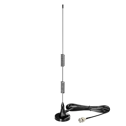 Bingfu 20-1300MHz Police Scanner Antenna Magnetic Base HF VHF UHF Two Way Ham Radio BNC Male Antenna Compatible with Uniden Bearcat Whistler Radio