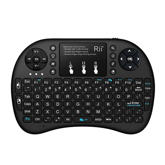 Rii i8 Mini 2.4GHz Wireless Touchpad Keyboard with Mouse for PC, PAD, XBox 360, PS3, Google Android TV Box, HTPC, IPTV (2.4G Black)