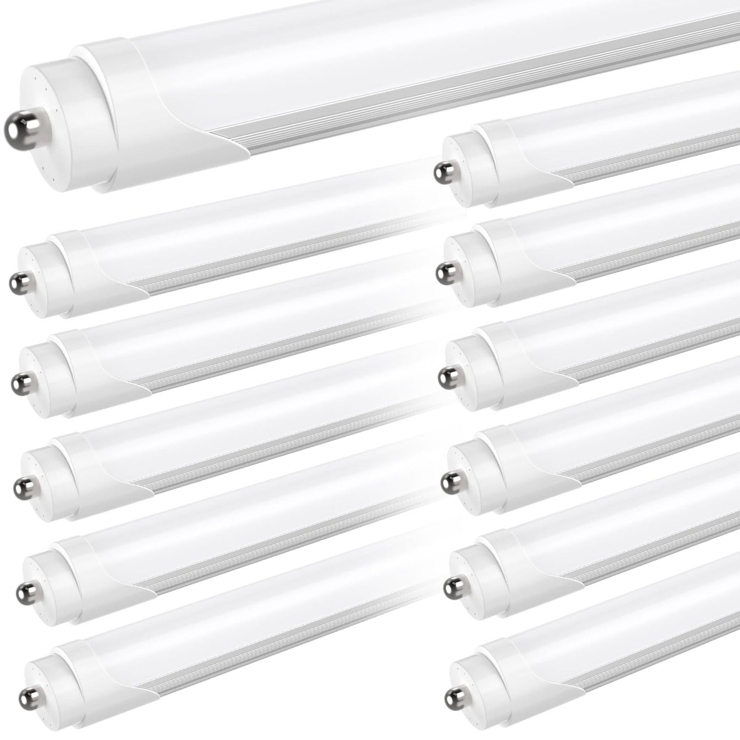 JESLED T8 T10 T12 8FT LED Tube Light Bulbs, 50W 6000LM, 5000K Daylight