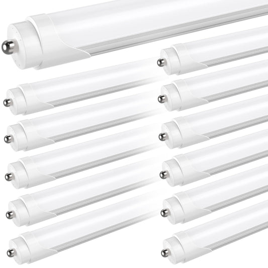 JESLED T8 T10 T12 8FT LED Tube Light Bulbs, 50W 6000LM, 5000K Daylight