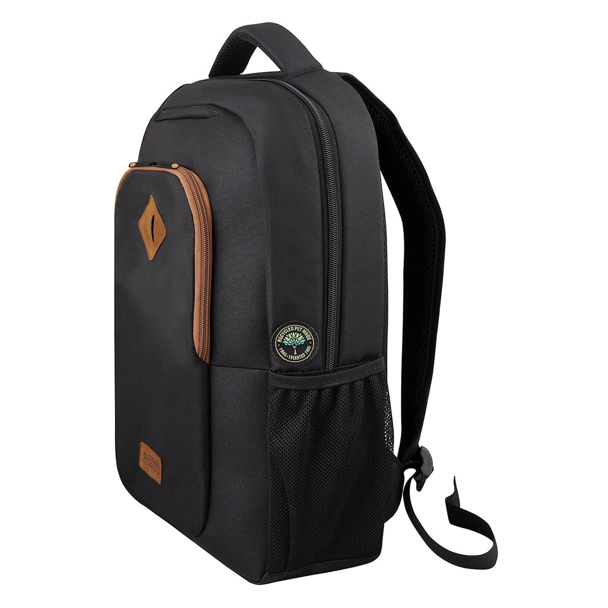 URBAN FACTORY CYCLEE Recycled Plastic 15.6-Inch Eco Laptop Backpack, Black (ECB15UF)