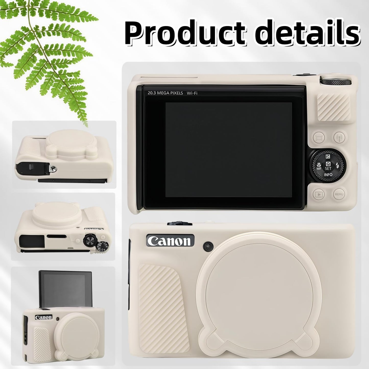 SZHSYJY Camera Case for Canon PowerShot SX740/ SX730 Digital Camera,Soft Silicone Protective Bag Removable Lens Cover,Anti-Scratch Slim Fit