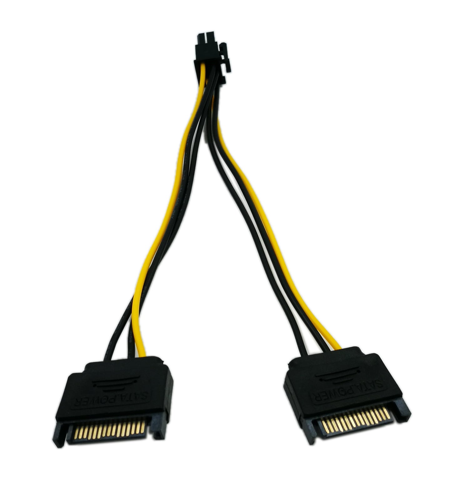 zdyCGTime 6-Inch 6 Pin PCI to 15Pin SATA Power Splitter Express Video Card Power Cable Adapter