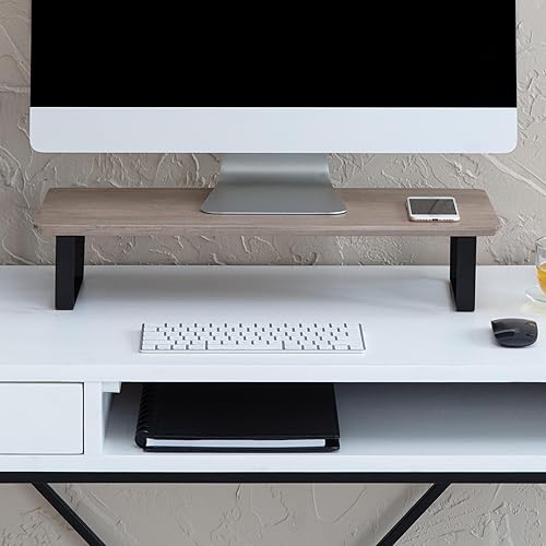 Anji Mountain Monitor Stand - Desktop Organizer & Laptop Riser, Ergonomic Monitor Riser, Space-Saving Monitor Stand for Desk, Durable Construction
