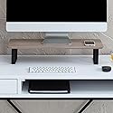 Anji Mountain Monitor Stand - Desktop Organizer & Laptop Riser, Ergonomic Monitor Riser, Space-Saving Monitor Stand for Desk, Durable Construction